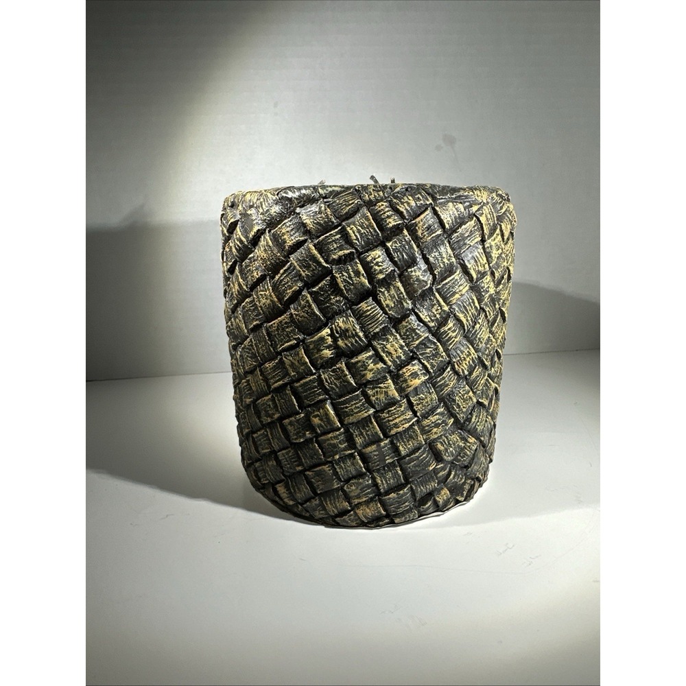 Vintage Bombay Company Large Basket Weave 3 Wick Candle Unused NO HOLDER